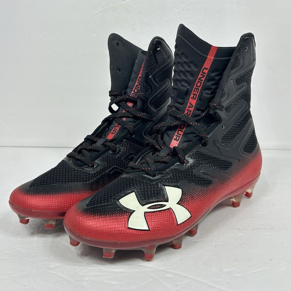 Under Armour Highlight MC Football Cleats Men's US Size 7 Black Red 3000177-008